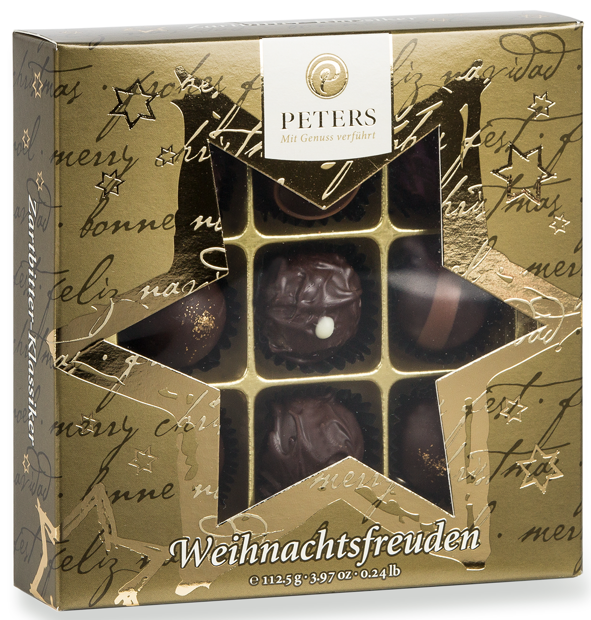 Sternpackung | feine Zartbitter-Klassiker l PETERS Pralinen | Peters ...