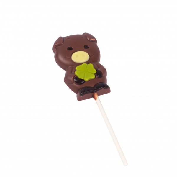"Glücksschwein" Schokoladen-Lolli