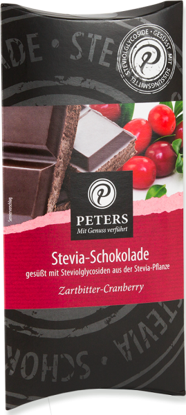 Stevia Schokolade - Zartbitter mit Cranberry